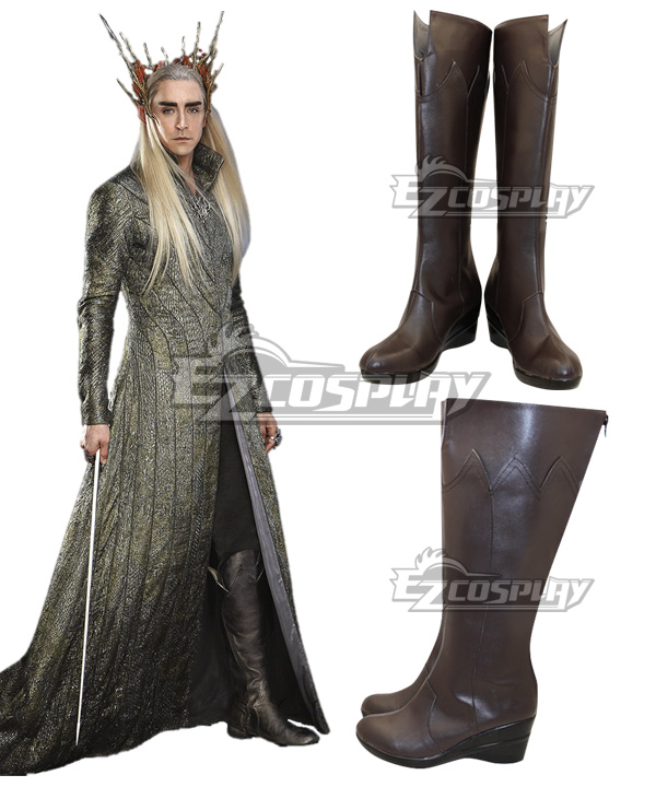 The Hobbit Thranduil Brown Shoes Cosplay Boots