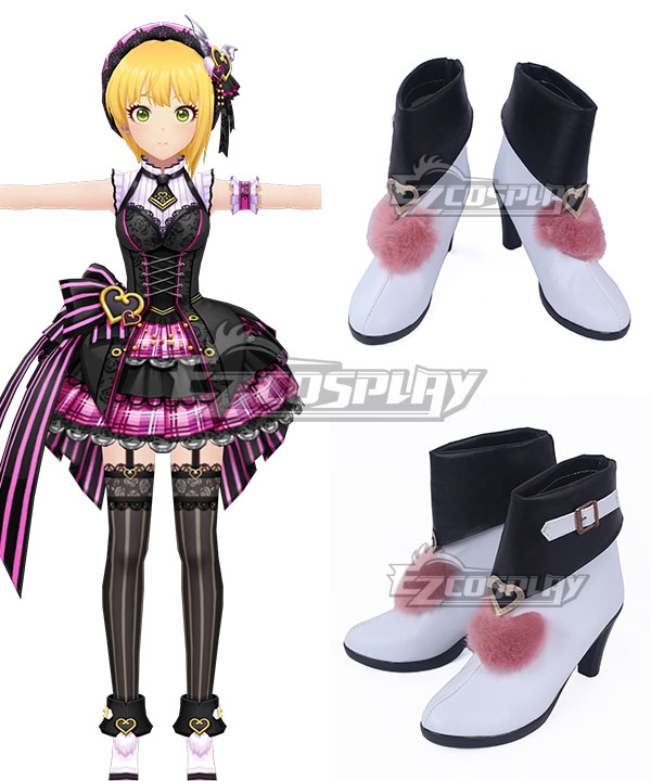 The Idolm@ster Cinderella Girls 2nd Season Miyamoto Frederica White Black Pink Cosplay Shoes