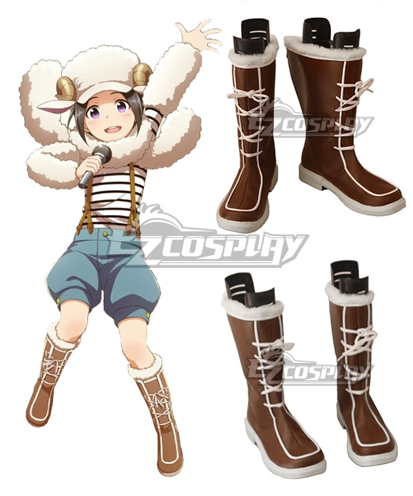 THE iDOLM@STER: SideM Nao Okamura Brown Shoes Cosplay Boots