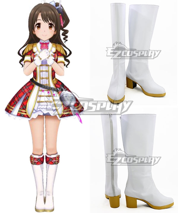The Idolmaster Cinderella Girls: Starlight Stage Uzuki Shimamura White Shoes Cosplay Boots