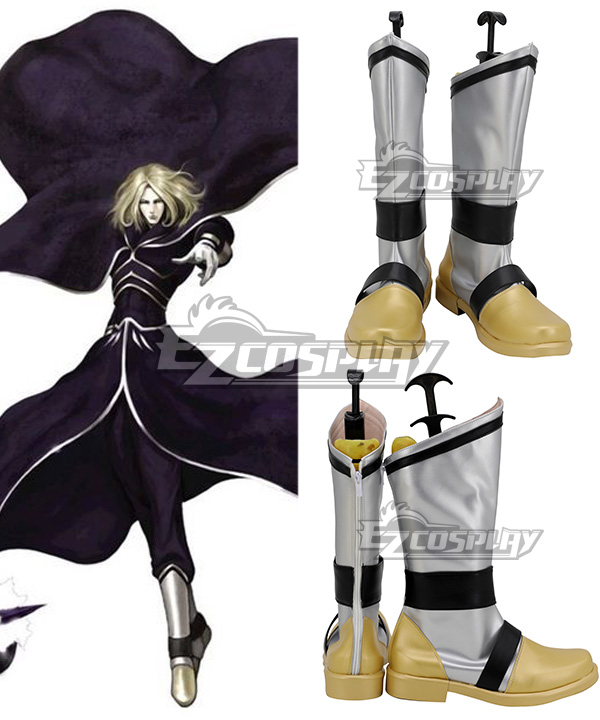 The King Of Fighters 2001 KOF Igniz Silver Shoes Cosplay Boots