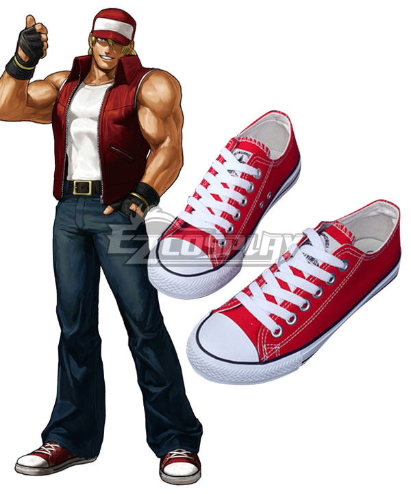 The King of Fighters Fatal Fury Terry Bogard Red Cosplay Shoes