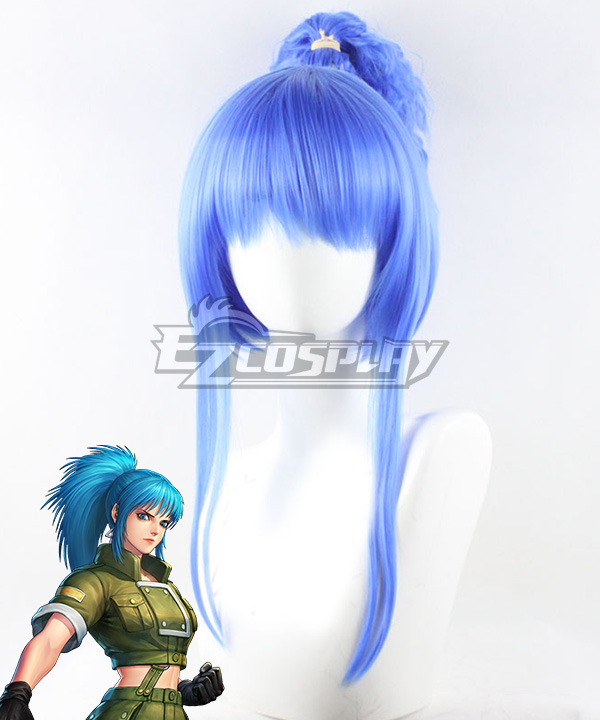 The King Of Fighters KOF Leona Blue Cosplay Wig