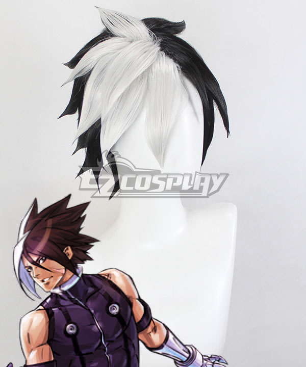 The King Of Fighters KOF Nameless Black Silver Cosplay Wig