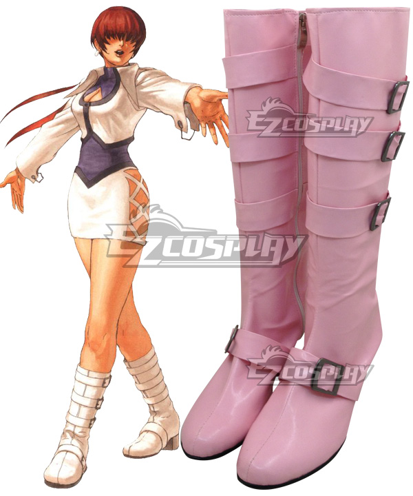The King Of Fighters KOF Shermie Pink Shoes Cosplay Boots