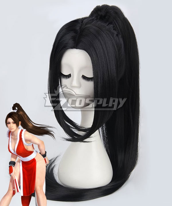 The King Of Fighters Mai Shiranui Black Cosplay Wig