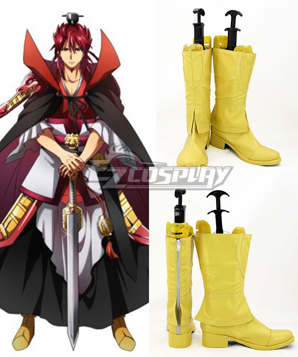 The Labyrinth Of Magic Ren Kouen Yellow Shoes Cosplay Boots