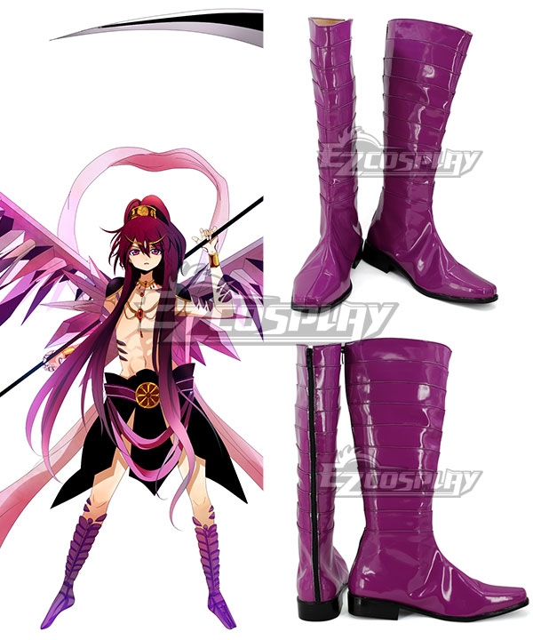 The Labyrinth Of Magic Ren Kouha Pink Purple Shoes Cosplay Boots