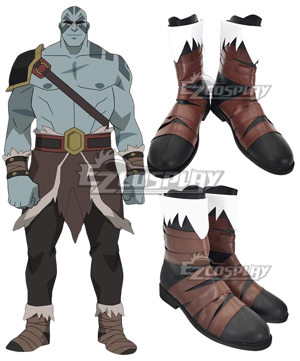 The Legend of Vox Machina Grog Strongjaw Black Cosplay Shoes