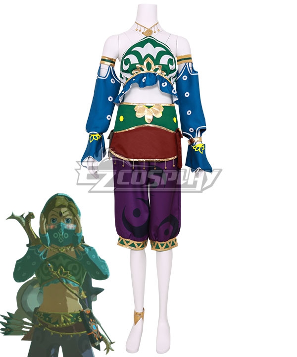 TLOZ: Breath of the Wild Female  Link Gerudo Outfit Cosplay Costume