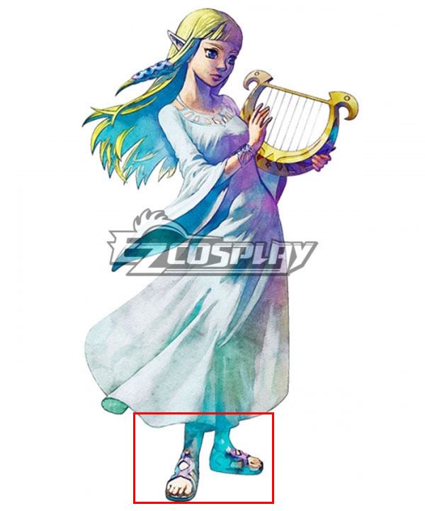 The Legend of Zelda: Skyward Sword Princess Zelda Goddess Hylia Purple Cosplay Shoes