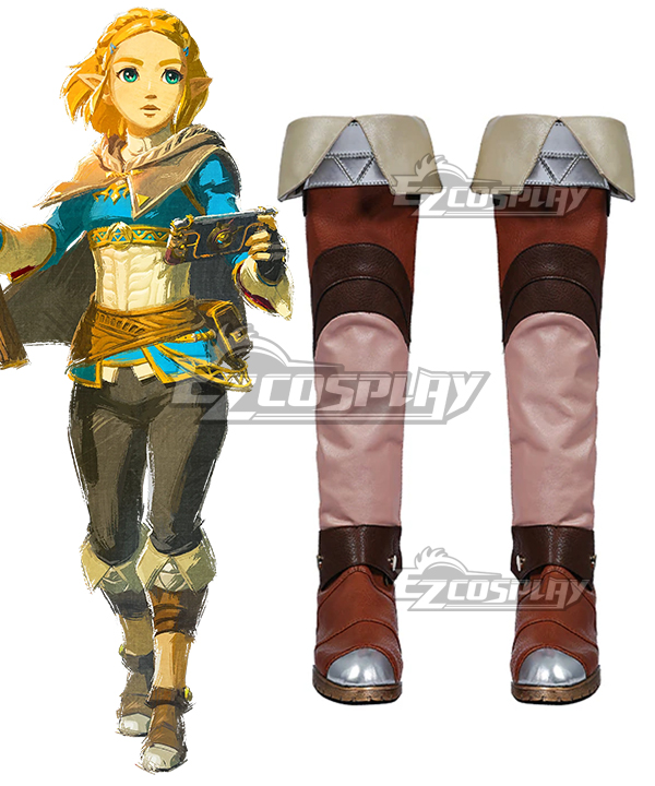 The Legend of Zelda: Tears of the Kingdom Princess Zelda Brown Shoes Cosplay Boots
