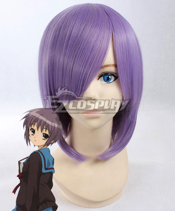 The Melancholy of Haruhi Suzumiya Yuki Nagato Purple Cosplay Wig