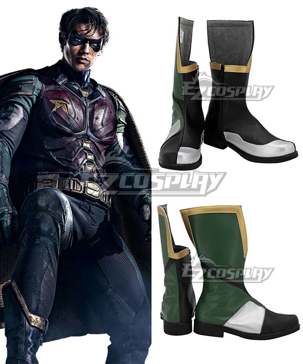  The New Titans TV Series Robin Green Black Shoes Cosplay Boots