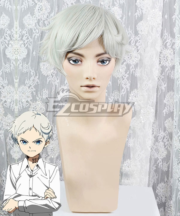The Promised Neverland Norman White Silver Cosplay Wig
