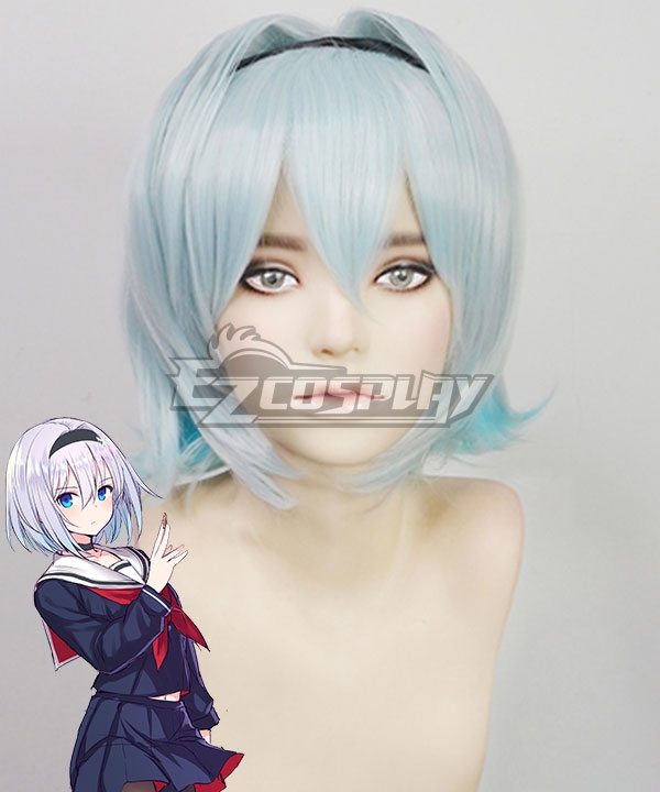 The Ryuo's Work Is Never Done! Ryuoh No Oshigoto! Ginko Sora Silver Blue Cosplay Wig
