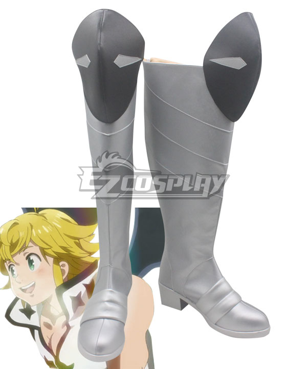 The Seven Deadly Sins: Kamigami no Gekirin Meliodas Grey Shoes Cosplay Boots