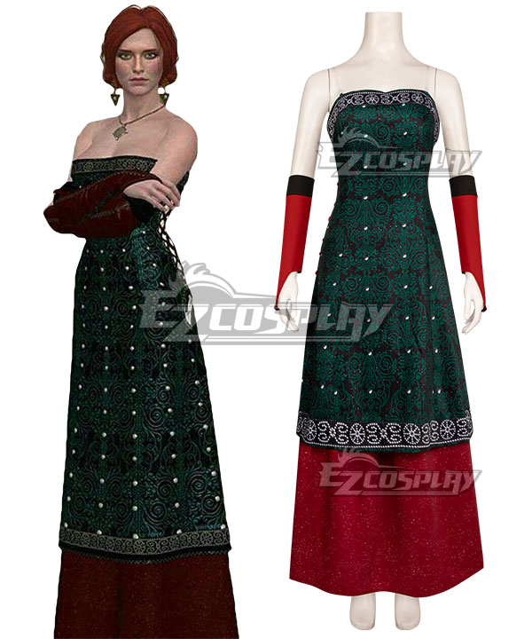 The Witcher Triss Merigold Vegelbud Ball Dress Cosplay Costume