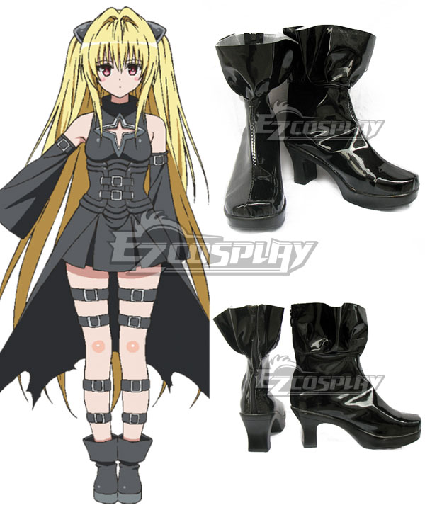 To Love Ru Trouble Darkness 2. Konjiki no Yami Schwarze Cosplay-Schuhe