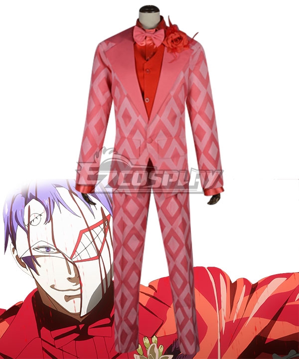 Tokyo Ghoul: Re Tokyo Guru Shuu Tsukiyama Pink suit Cosplay Costume