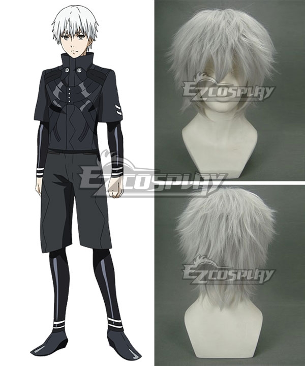 Tokyo Ghoul Tokyo Guru √A Kaneki Ken Silver gray Cosplay Wig 053B