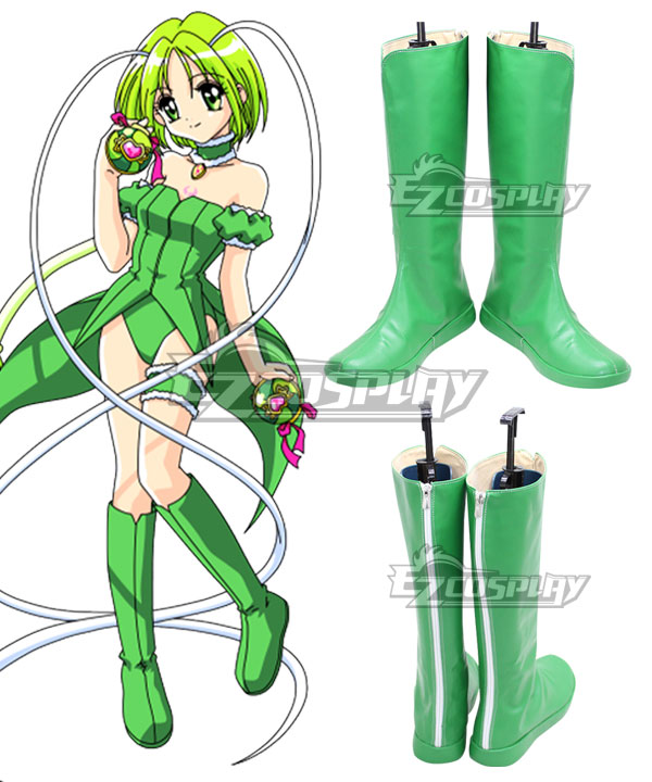 Tokyo Mew Mew Retasu Midorikawa Green Shoes Cosplay Boots