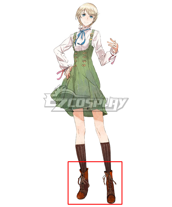 

Tokyo Mirage Sessions FE Eleanora Ellie Yumizuru Brown Cosplay Shoes