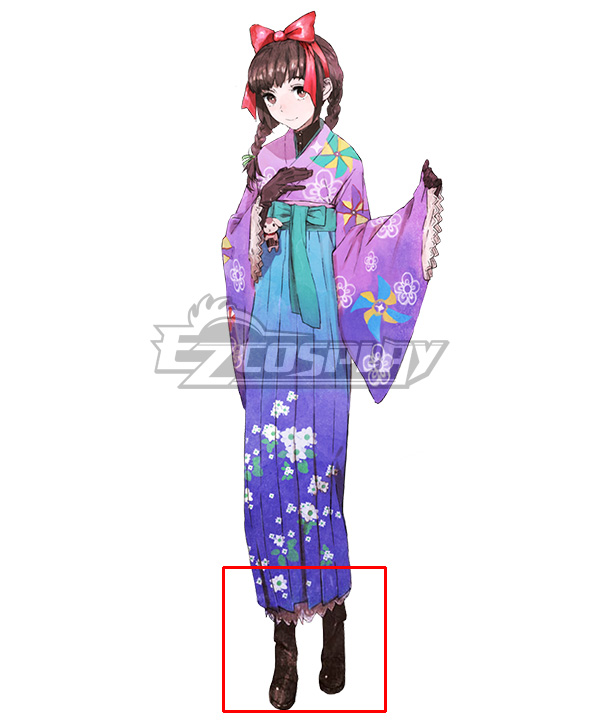 Tokyo Mirage Sessions FE Mamori Minamoto Brown Cosplay Shoes