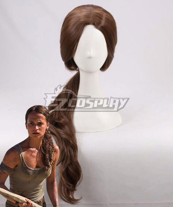 Tomb Raider 2018 Movie Lara Croft Brown Cosplay Wig