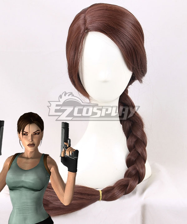 Tomb Raider Lara Croft Brown Cosplay Wig