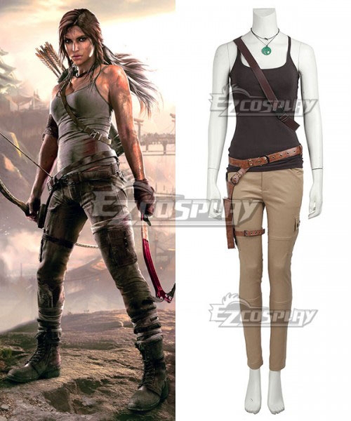 

Tomb Raider Season 9 Lara Croft Outfits Cosplay Costume - No Boots