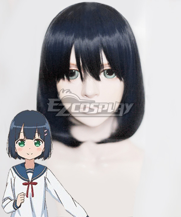 Tonari no Kyuuketsuki-san Akari Amano Blue Cosplay Wig