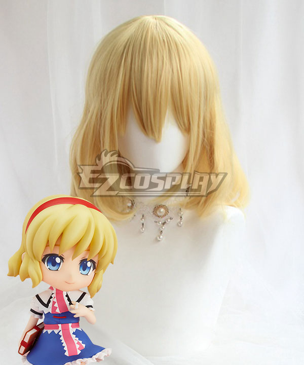Touhou Project Alice Margatroid Golden Cosplay Wig