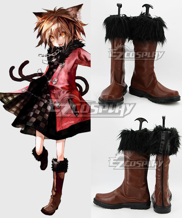 Touhou Project Embodiment of Scarlet Devil Yakumo Chen Brown Shoes Cosplay Boots