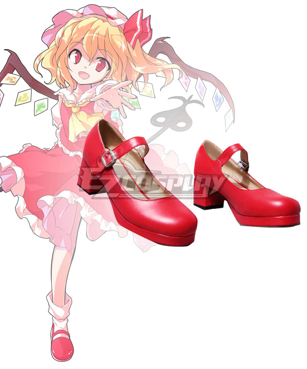 Touhou Project Flandre Scarlet Red Cosplay Shoes