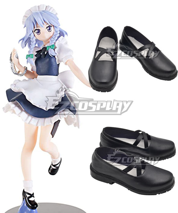 Touhou Project Izayoi Sakuya Black Cosplay Shoes