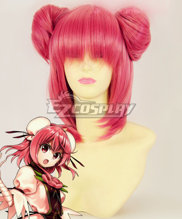 Touhou Project Kasen Ibaraki Pink Cosplay Wig