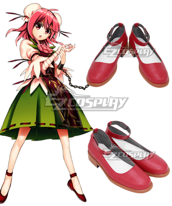 Touhou Project Kasen Ibaraki Red Cosplay Shoes