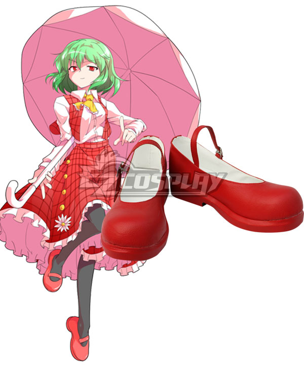 Touhou Project Kazami Yuuka Red Cosplay Shoes