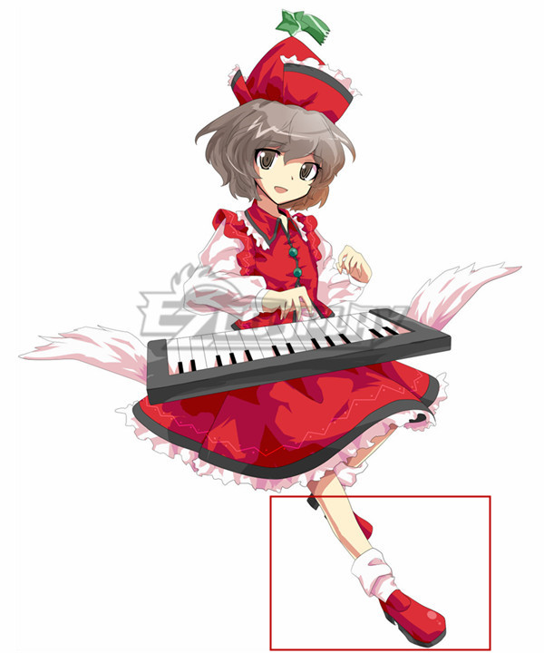Touhou Project Lyrica Prismriver Red Cosplay Shoes