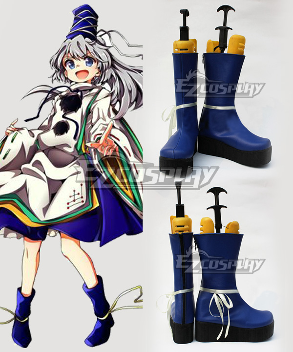 Touhou Project Mononobe no Futo Blue Shoes Cosplay Boots