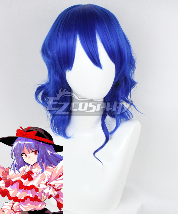 Touhou Project Nagae Iku Blue Cosplay Wig