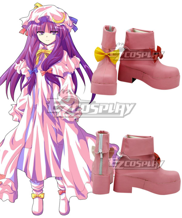 Touhou Project Patchouli Knowledge Pink Cosplay Shoes