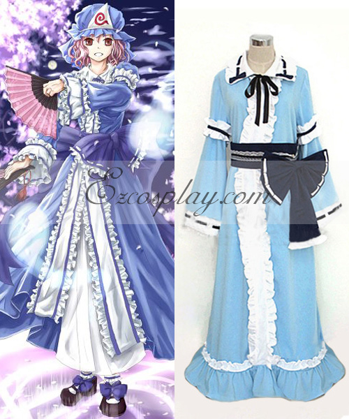 

Touhou Project Saigyouji Yuyuko Blue Cosplay Costume