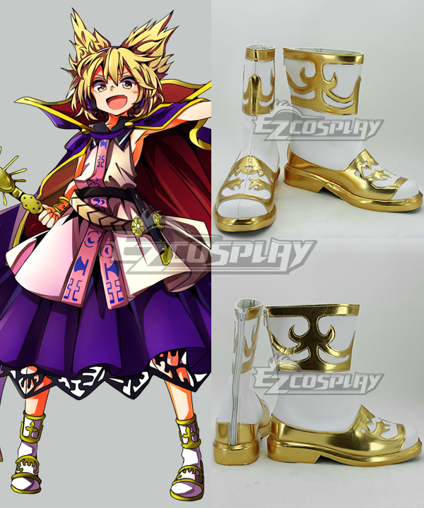 Touhou Project Toyosatomimi no Miko Golden Cosplay Shoes
