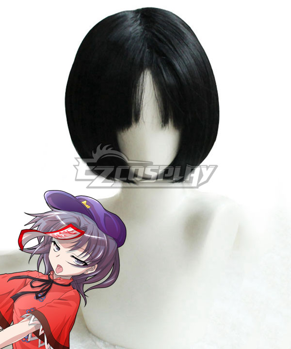 Touhou Project Yoshika Miyako Black Cosplay Wig