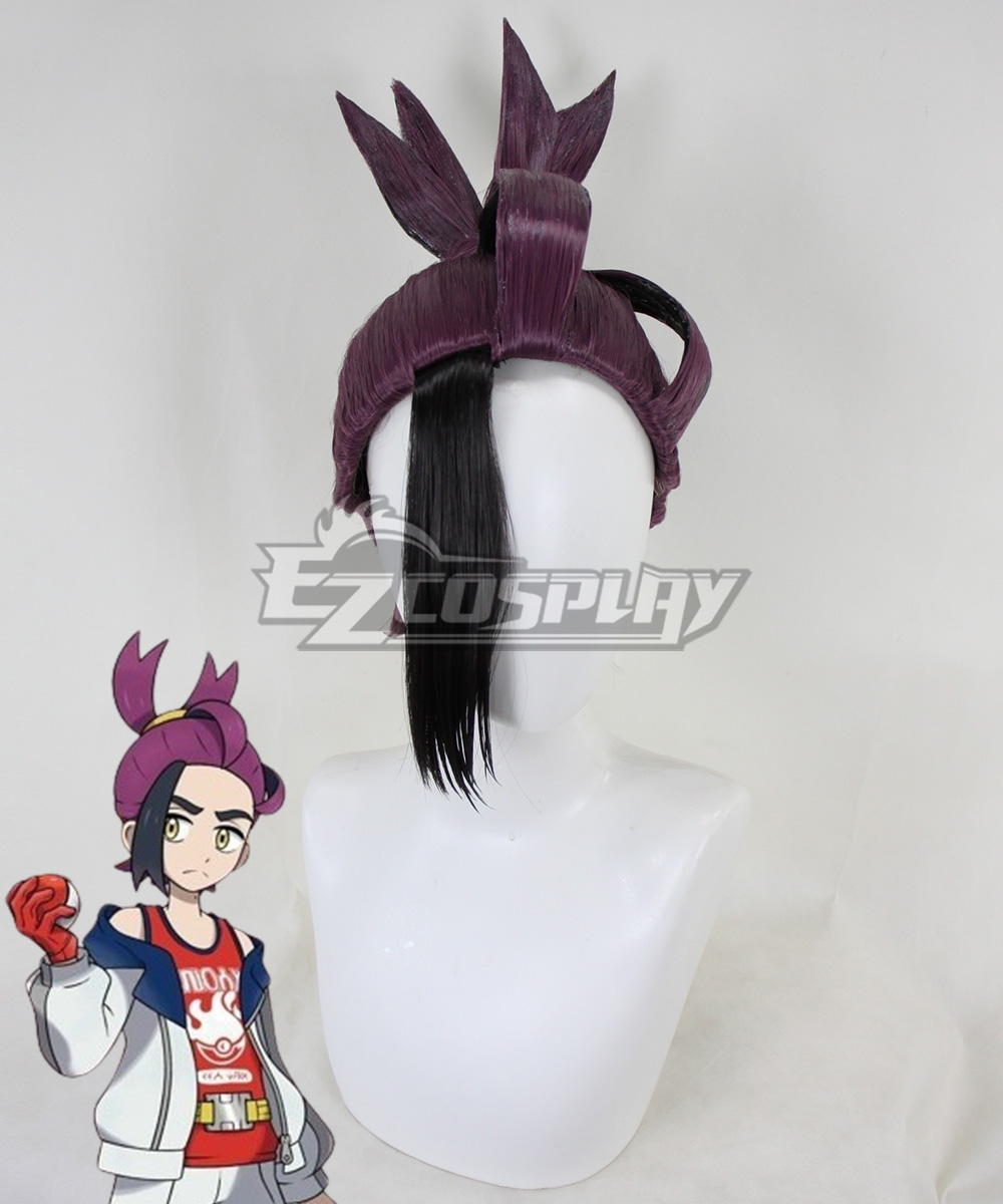 PM PM Scarlet and Violet The Hidden Treasure of Area Zero Kieran Purple Black Cosplay Wig