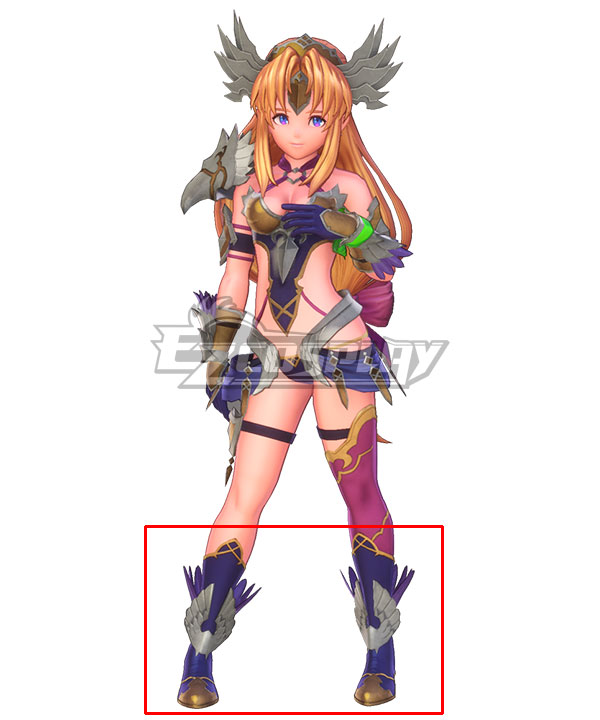 Trials of Mana Riesz Brynhildr Blue Shoes Cosplay Boots