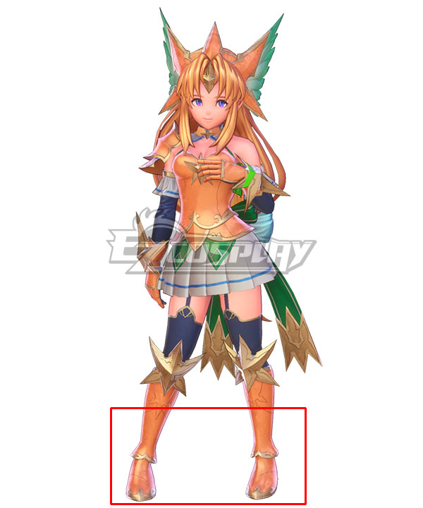 Trials of Mana Riesz Dragon Master Yellow Shoes Cosplay Boots
