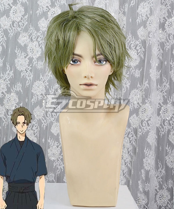 Tsurune: Kazemai Koukou Kyuudoubu Shu Fujiwara Green Cosplay Wig
